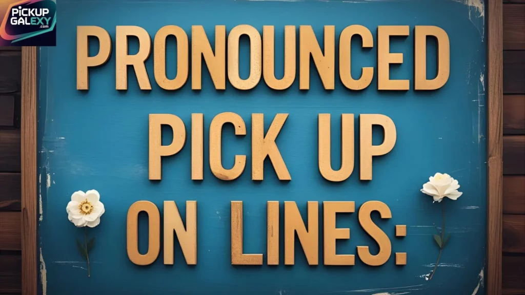 Flirty Pronounced Pick-Up Lines For Texting