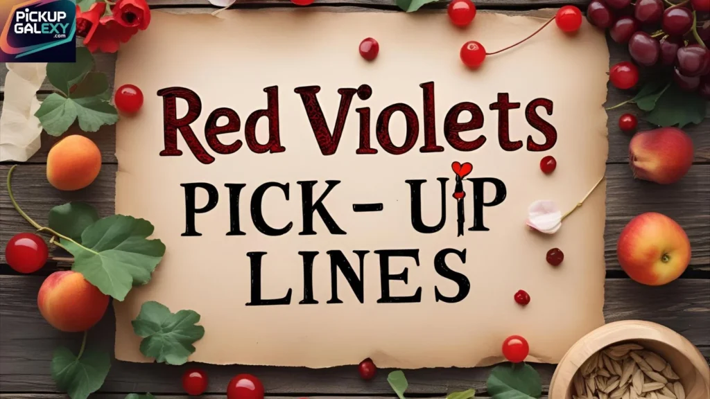 Funny Red Violets Pick Up Lines