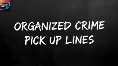 Organized Crime Pick Up Lines