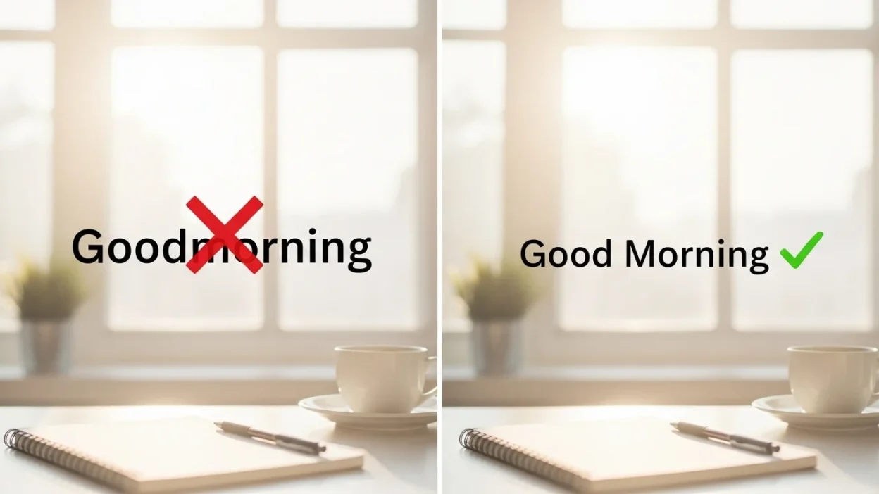 Goodmorning vs Good Morning