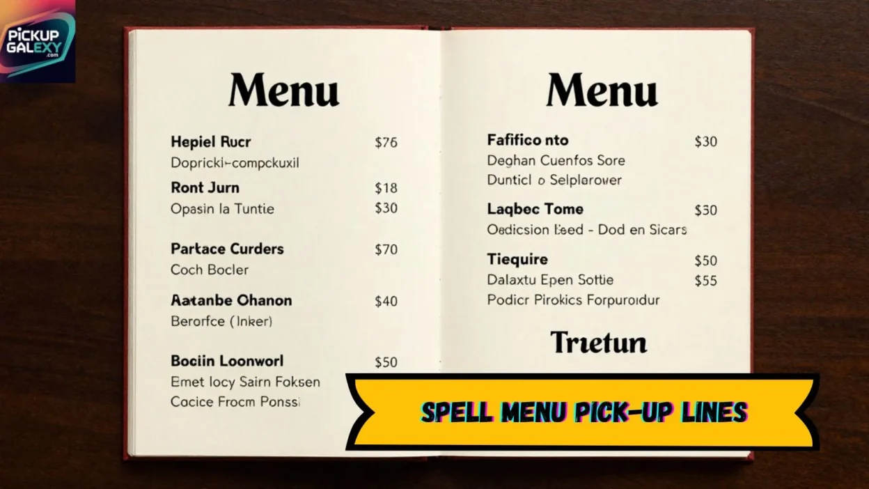 Spell Menu Pick-Up Lines