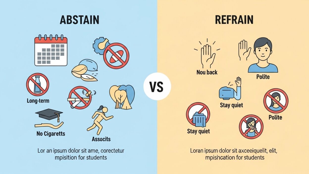 Abstain vs Refrain