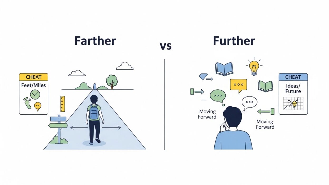 Farther vs Further