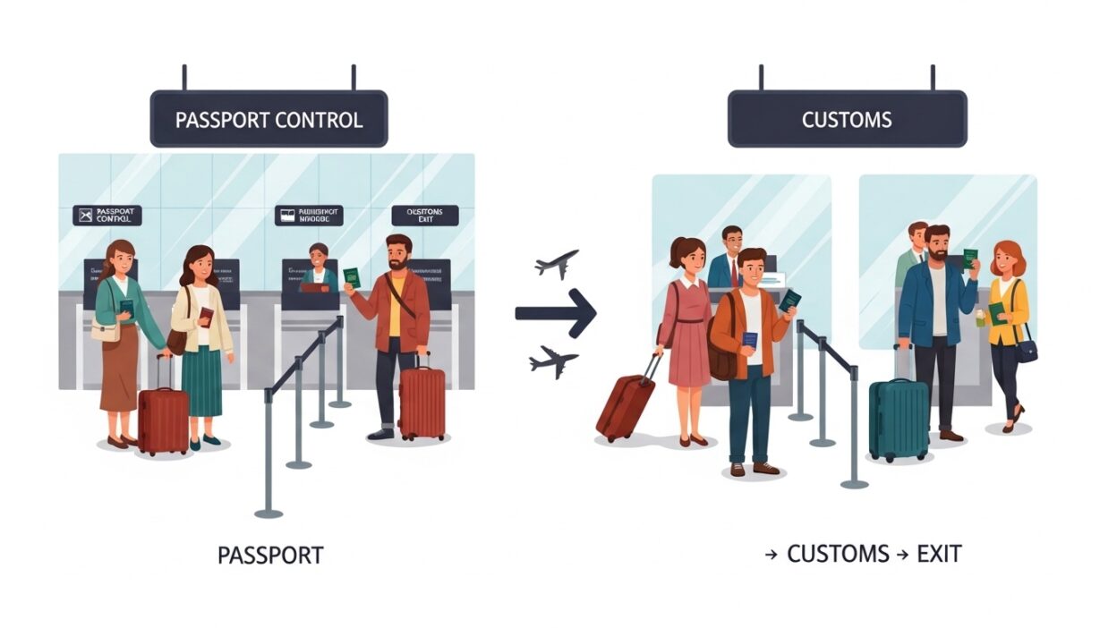 Passport Control vs Customs