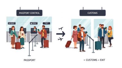 Passport Control vs Customs